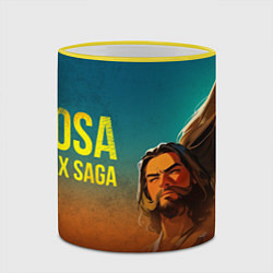 Кружка 3D Безумный Макс - Фуриоса, цвет: 3D-желтый кант — фото 2