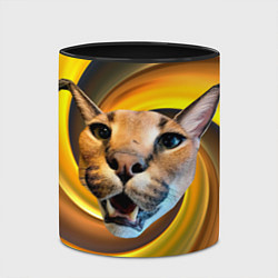Кружка 3D Голова кота Шлепы, цвет: 3D-белый + черный — фото 2