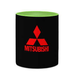 Кружка 3D Mitsubishi red logo, цвет: 3D-белый + светло-зеленый — фото 2
