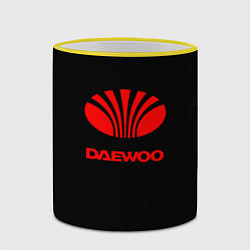Кружка 3D Daewoo red logo, цвет: 3D-желтый кант — фото 2