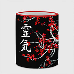 Кружка 3D Цветы сакуры, цвет: 3D-красный кант — фото 2