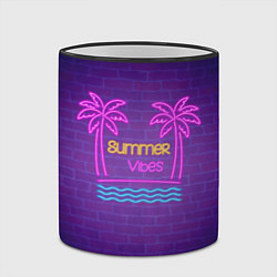 Кружка 3D Неоновые пальмы summer vibes, цвет: 3D-черный кант — фото 2