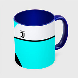 Кружка 3D Juventus x Liverpool geometry, цвет: 3D-белый + синий