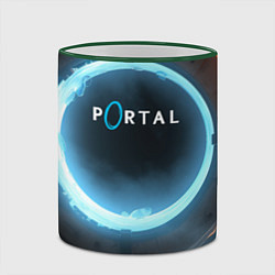 Кружка 3D Portal logo game, цвет: 3D-зеленый кант — фото 2