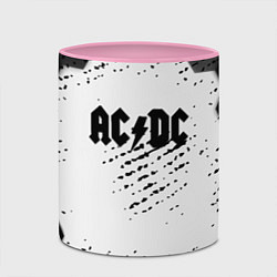 Кружка 3D AC DC текстура рок, цвет: 3D-белый + розовый — фото 2