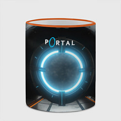 Кружка 3D Portal logo game, цвет: 3D-оранжевый кант — фото 2