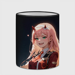 Кружка 3D Милый во франксе - zero two, цвет: 3D-черный кант — фото 2