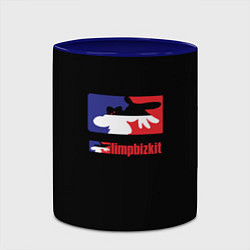 Кружка 3D Limp Bizkit logo brend, цвет: 3D-белый + синий — фото 2