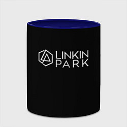 Кружка 3D Linkin parrk logo chester, цвет: 3D-белый + синий — фото 2