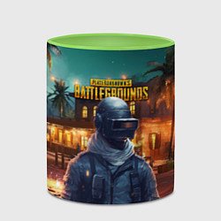 Кружка 3D PUBG персонаж в городе, цвет: 3D-белый + светло-зеленый — фото 2