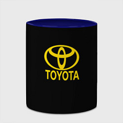 Кружка 3D Toyota yellow, цвет: 3D-белый + синий — фото 2