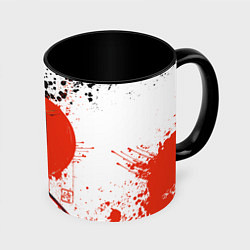 Кружка 3D Женщина самурай, цвет: 3D-белый + черный