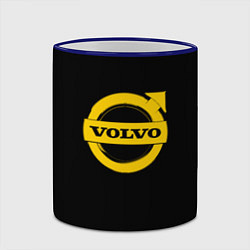 Кружка 3D Volvo yellow logo, цвет: 3D-синий кант — фото 2