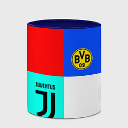 Кружка 3D Juventus x Borussia, цвет: 3D-белый + синий — фото 2