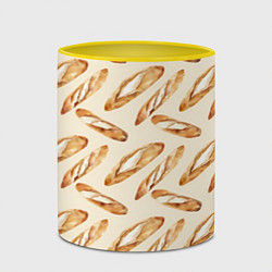 Кружка 3D The baguette pattern, цвет: 3D-белый + желтый — фото 2