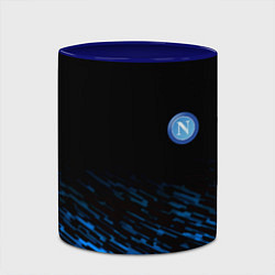 Кружка 3D Napoli fc club texture, цвет: 3D-белый + синий — фото 2