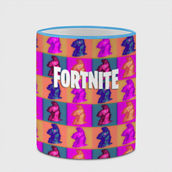 Кружка 3D Fortnite logo pattern game, цвет: 3D-небесно-голубой кант — фото 2