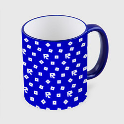 Кружка 3D Roblox blue pattern, цвет: 3D-синий кант