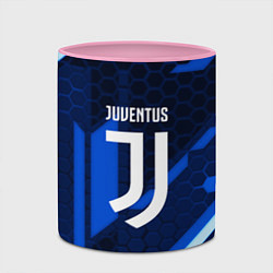 Кружка 3D Juventus sport geometry steel, цвет: 3D-белый + розовый — фото 2