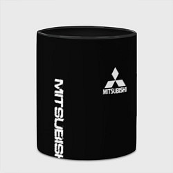 Кружка 3D Mitsubishi logo white auto, цвет: 3D-белый + черный — фото 2