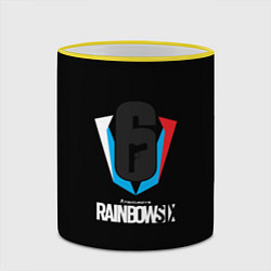 Кружка 3D Rainbow six шутер, цвет: 3D-желтый кант — фото 2