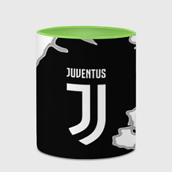 Кружка 3D Juventus fc краски, цвет: 3D-белый + светло-зеленый — фото 2