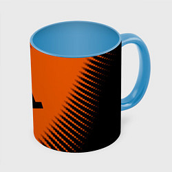 Кружка 3D Half life orange box, цвет: 3D-белый + небесно-голубой