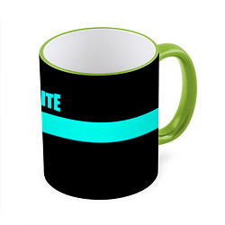 Кружка 3D Fortnite line, цвет: 3D-светло-зеленый кант
