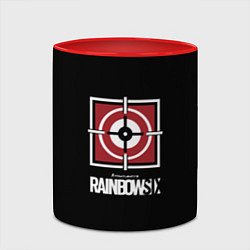 Кружка 3D Rainbow six action game, цвет: 3D-белый + красный — фото 2