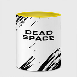 Кружка 3D Dead space чёрные краски, цвет: 3D-белый + желтый — фото 2