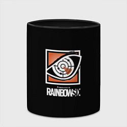 Кружка 3D Rainbow six logo ubisoft favorite, цвет: 3D-белый + черный — фото 2