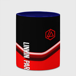 Кружка 3D Linkin park geometry line steel, цвет: 3D-белый + синий — фото 2