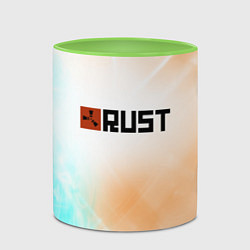 Кружка 3D RUST gradient, цвет: 3D-белый + светло-зеленый — фото 2