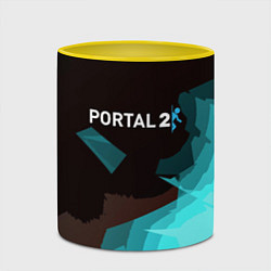 Кружка 3D Portal abstraction game valve, цвет: 3D-белый + желтый — фото 2