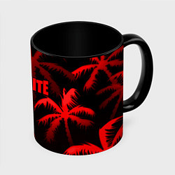 Кружка 3D Fortnite tropic red, цвет: 3D-белый + черный