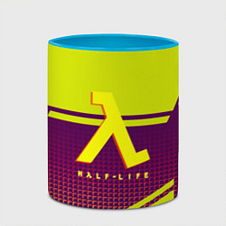 Кружка 3D Half life geometry valve logo, цвет: 3D-белый + небесно-голубой — фото 2
