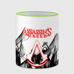 Кружка 3D Assassins Creed огненное лого гейм, цвет: 3D-светло-зеленый кант — фото 2