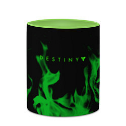 Кружка 3D Destiny fire green, цвет: 3D-белый + светло-зеленый — фото 2