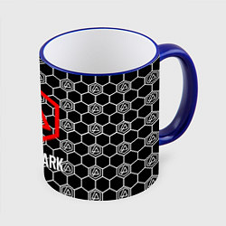 Кружка 3D Linkin park logo pattern, цвет: 3D-синий кант