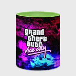 Кружка 3D GTA vice city краски неоновые, цвет: 3D-белый + светло-зеленый — фото 2