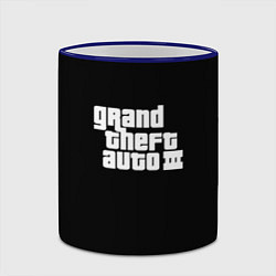 Кружка 3D GTA3 logo, цвет: 3D-синий кант — фото 2
