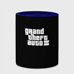 Кружка 3D GTA3 logo, цвет: 3D-белый + синий — фото 2