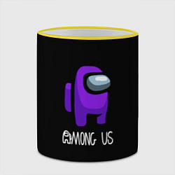 Кружка 3D Among us фиолетовый, цвет: 3D-желтый кант — фото 2