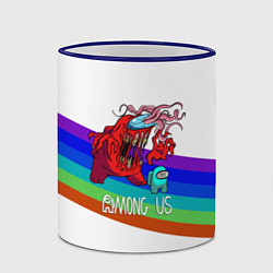 Кружка 3D Among us colors line монстр, цвет: 3D-синий кант — фото 2