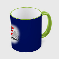 Кружка 3D Японский единорог, цвет: 3D-светло-зеленый кант