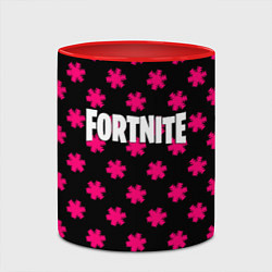 Кружка 3D Fortnite snowflake pattern, цвет: 3D-белый + красный — фото 2