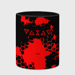 Кружка 3D The Witcher hexagon краски, цвет: 3D-белый + черный — фото 2