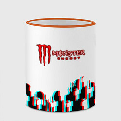 Кружка 3D Billie Eilish x Monster energy, цвет: 3D-оранжевый кант — фото 2
