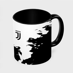 Кружка 3D Juventus smoke black fire, цвет: 3D-белый + черный