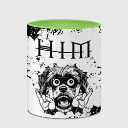 Кружка 3D HIM - рок пес, цвет: 3D-белый + светло-зеленый — фото 2